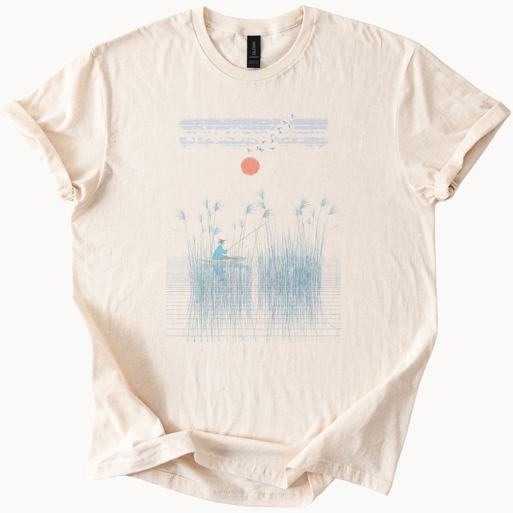 Minimalist Boho Boat Graphic Tee